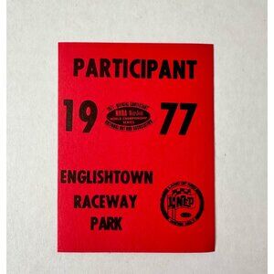 1977 Englishtown NJ Raceway Park ParticipantSticker Decal Vintage NHRA Drag